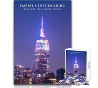 Jigsaw Puzzles for Adults 1000 Pieces Empire State Building Brainteaser Family Games Learning Educational Educational Toy Size 50x75cm