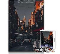 Jigsaw Puzzles for Adults 1000 Pieces Empire State Building Brainteaser Family Games Learning Educational Educational Toy Size 38x26cm