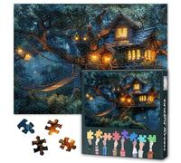 Jigsaw Puzzles for Adults 1000 Pieces - Enchanted Tree House in Lush Forest Wilderness with Majestic Trees, Premium 1000 Piece Puzzle, Coolest Adult Nature Escape Puzzle(27.5x19.7 Inch)