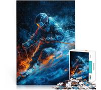 Jigsaw Puzzles for Adults 1000 Pieces Epic Skiing Digital Art Hands-on-Spiel mit passendem Poster und Quizblatt52x38cm