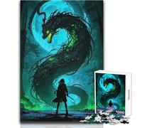 Jigsaw Puzzles for Adults 1000 Pieces Epic Snake Dragon in The Forest Analysis And Logic DIY Toys for And 14 Years And over (size 38x26cm)