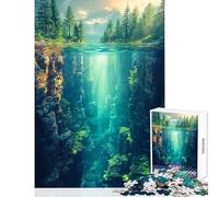 Jigsaw Puzzles for Adults 1000 Pieces Epic Underwater Canyon And Forest Educational Game Tough Challenge Toy Wall Decor Improving Love between Couples (50X75cm)
