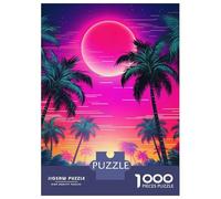 Jigsaw Puzzles for Adults 1000 Pieces Ethereal Synthwave Horizon Jigsaw for Adults Relaxing Games Difficult Challenge Fun Activities at Home 38x26cm/1000pcs
