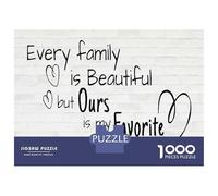 Jigsaw Puzzles for Adults 1000 Pieces Every Family Is Beautiful Jigsaw for Adults DIY Toys Analysis And Logic Fun at Home Activities, 38x26cm/1000pcs