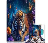 Jigsaw Puzzles for Adults 1000 Pieces Fallen Tiger Teenager Puzzles,Challenging Game for Is Ideal As A Gift for The Whole Family (size 75x50cm)