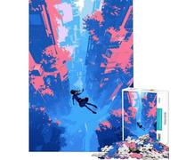 Jigsaw Puzzles for Adults 1000 Pieces Falling Through Cityscape 1000 Piece Jigsaws Anti-Stress Toys Staycation Kill Time Family Fun & Game Night (38x52cm)