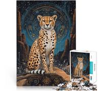 jigsaw puzzles for adults 1000 pieces Fantasy Cheetah Made of cardboard for and from 14 years and over Challenging To Complete But Fun And Humorous Great Gift。size:26x38cm/10.24x14.96inch