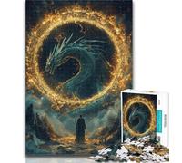 Jigsaw Puzzles for Adults 1000 Pieces Fantasy Dragon Wizard Puzzles for Teenagers,Challenging Game Gifts for Is Ideal As A Gift for The Whole Family 50x75cm
