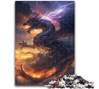 Jigsaw Puzzles for Adults 1000 Pieces Fantasy Flying Dragon 1000 Pieces for Adults,Quiz Game for Is Ideal As A Gift for The Whole Family (38x26cm)