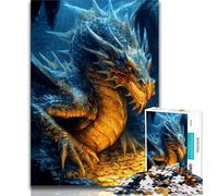 Jigsaw Puzzles for Adults 1000 Pieces Fantasy Flying Dragon Puzzles for Teenagers,Staycation Kill Time with Fully Interlocking Randomly Shaped Pieces 38x26cm