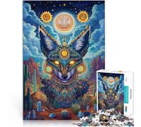 jigsaw puzzles for adults 1000 pieces Fantasy Fox Made of cardboard,for age 14+ Educational game for families Games Toys Gift。size:38x52cm/14.96x20.47inch