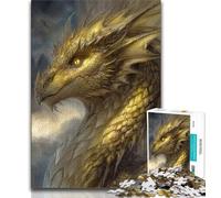Jigsaw Puzzles for Adults 1000 Pieces Fantasy Golden Flying Dragon Teenager Jigsaw,Fun Present & Activity for Home,Toy for Rainy Days (size 75x50cm)