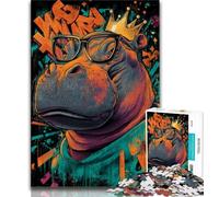 Jigsaw Puzzles for Adults 1000 Pieces Fantasy Hippo,Educational Games Home Decoration Is Ideal As A Gift for The Whole Family (75x50cm)