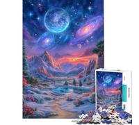 Jigsaw Puzzles for Adults 1000 Pieces Fantasy Landscape with Celestial Bodies Fun Activities at Home Improve Memory Practical Game for And from 14 Years And over (38x26cm)