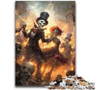 Jigsaw Puzzles for Adults 1000 Pieces Fantasy Mexican Skeleton Couple 1000 Piece Puzzle,Vibrant And Unique Design Relaxing & Challenging Puzzle Experience (75x50cm)