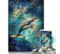 Jigsaw Puzzles for Adults 1000 Pieces Fantasy Whale,Challenging Game Toys for Is Ideal As A Gift for The Whole Family 38x26cm