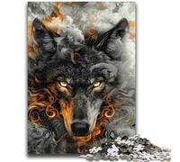 Jigsaw Puzzles for Adults 1000 Pieces Fantasy Wolf Portrait 1000 Piece Puzzle,Vibrant And Unique Design Relaxing & Challenging Puzzle Experience (26x38cm)