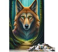 Jigsaw Puzzles for Adults 1000 Pieces Fantasy Wolf Portrait Jigsaw Puzzle Adult Woodenboard Puzzles Brain Teaser Puzzles For Adults And Teenagers 1000pcs (75x50cm)