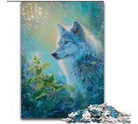Jigsaw Puzzles for Adults 1000 Pieces Fantasy Wolf, Toys Educational Games Stress Relieving Parent-child Interaction (Size 50x75cm)