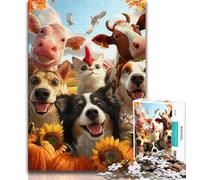 Jigsaw Puzzles for Adults 1000 Pieces Farm Animals Adult Jigsaw,Decompressing Intellectual Educational Toy Birthday Gift 38x26cm