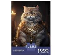 Jigsaw Puzzles for Adults 1000 Pieces Fat Cat Rich King Puzzle for Adults Brain Teaser Game Birthday Present Educational Challenge 70x50cm/1000pcs