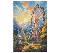 Jigsaw Puzzles for Adults 1000 Pieces Ferris Wheel Wooden Puzzle Relaxing Game Brain Teasers 1000 PCS