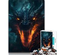 Jigsaw Puzzles for Adults 1000 Pieces Fiery Dragon Breath Teenager Puzzles,Challenging Game for Is Ideal As A Gift for The Whole Family (size 75x50cm)