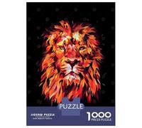 Jigsaw Puzzles for Adults 1000 Pieces Fiery King Lion Adult Jigsaw Hands-on Game Pattern Assembly Challenging To Complete 38x26cm/1000pcs