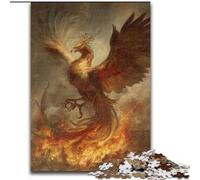 Jigsaw Puzzles for Adults 1000 Pieces Fire Phoenix, for 14+ For Family Fun & Game Night Artists' Collection, Fine Arts (Size 26x38cm)