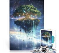 Jigsaw Puzzles for Adults 1000 Pieces Floating Tree Island Analysis and logic 26x38cm is ideal as gifts for the whole family for Age 14
