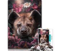 Jigsaw Puzzles for Adults 1000 Pieces Floral Hyena Adult Jigsaw,Challenging Family Activity Games DIY Toy for Home Wall Decor Gifts (size 38x26cm)