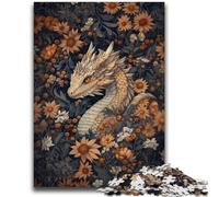 Jigsaw Puzzles for Adults 1000 Pieces Flower Dragon Help The Brain Exercise Addictive Toys to Cultivate Patience A Work of Art 38x26cm