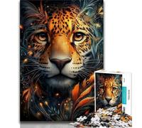 Jigsaw Puzzles for Adults 1000 Pieces Flower Leopard Adult Jigsaw,is Ideal As Gifts for The Whole Family Suitable for And 14 (size 75x50cm)