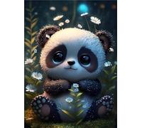 Jigsaw Puzzles for Adults 1000 Pieces,Flower Panda jigsaw puzzle 75x50 cm Challenging DIY Puzzle for Home Decoration,Family puzzles Perfect for Game