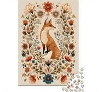 Jigsaw Puzzles for Adults 1000 Pieces Fox Art Print, Nature Decor Jigsaw Puzzle Relaxing Games Precision Cutting Unique Birthday And Xmas Gifts 52x38cm/1000pcs