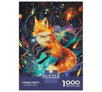 Jigsaw Puzzles for Adults 1000 Pieces Fox in The Cosmos -7 Puzzles for Adults Family Games Difficult Hard Challenging To Complete 38x26cm/1000pcs