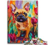 Jigsaw Puzzles for Adults 1000 Pieces French Bulldog 1000 Piece Jigsaw,Fun Games Every Piece Is Unique - Challenging Family Fun Game (38x26cm)