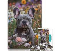 Jigsaw Puzzles for Adults 1000 Pieces French Bulldog Puzzles,Challenging Game Toys Wall Decoration Unique Birthday And Xmas Gifts 38x26cm