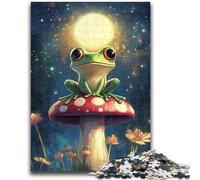 Jigsaw Puzzles for Adults 1000 Pieces Frog Under The Moon 1000 Piece Puzzle,Vibrant And Unique Design Relaxing & Challenging Puzzle Experience (75x50cm)