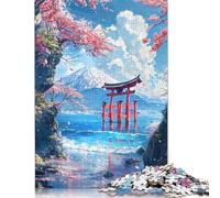 Jigsaw Puzzles for Adults 1000 Pieces Fujis Waterside Sanctuary Jigsaw Puzzle Adult Paperboard Puzzles Brain Teaser Puzzles For Adults And Teenagers 38x26cm/1000pcs