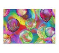 Jigsaw Puzzles for Adults 1000 Pieces Funny Animal Painting Art Custom Fun Hard Puzzle Vibrant Balloons Colorful Rainbow Gifts for Puzzle Lovers, 29.5x19.7 Inch