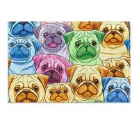 Jigsaw Puzzles for Adults 1000 Pieces Funny Colorful Cartoon Pugs Friends Family Game Gifts Unique Puzzle Animal Painting Art, 29.5x19.7 Inch