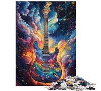 Jigsaw Puzzles for Adults 1000 Pieces Galactic Guitar Art Relaxing Games But Fun And Humorous Educational Toy Improving Love between Couples Size 75x50cm