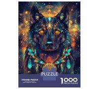 Jigsaw Puzzles for Adults 1000 Pieces Galactic Wolf Spirit Puzzles for Adults Family Games Difficult Hard Challenging To Complete 70x50cm/1000pcs