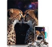 Jigsaw Puzzles for Adults 1000 Pieces Galaxy Cheetah Teenager Jigsaw,Interesting Stress Reduction Parent-child Interaction 26x38cm