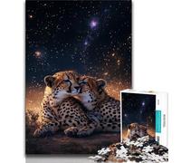 Jigsaw Puzzles for Adults 1000 Pieces Galaxy Cheetah Teenager Jigsaw,Interesting Stress Reduction Parent-child Interaction 26x38cm