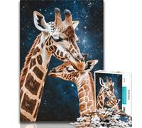 Jigsaw Puzzles for Adults 1000 Pieces Galaxy Giraffe Adult Jigsaw,Decompressing Intellectual Educational Toy Birthday Gift 75x50cm