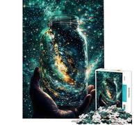 Jigsaw Puzzles for Adults 1000 Pieces Galaxy in A Jar Puzzle for Adults DIY Toys Staycation Kill Time Great Gifts for Gaming (Size 38x26cm)