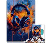 Jigsaw Puzzles for Adults 1000 Pieces Gaming Headset 1000 Pieces for Adults,Quiz Game for Is Ideal As A Gift for The Whole Family 26x38cm