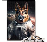 Jigsaw Puzzles for Adults 1000 Pieces German Shepherd Astronaut, Help The Brain Exercise Addictive Toys to Cultivate Patience Perfect Decoration (Size 50x75cm)